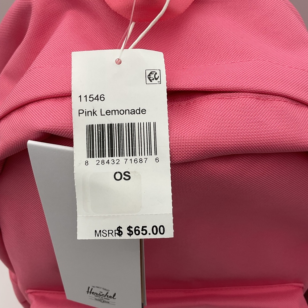 NWT Herschel Classic Backpack | XL - 30L Limited Edition Pink Lemonade - Picture 6 of 6
